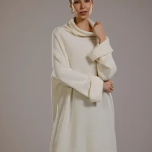 Clara Longline Sweater | Ivory | Wool-Cashmere Blend